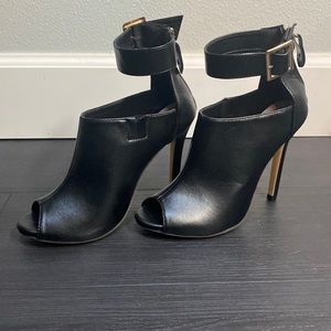 Black heels with ankle straps